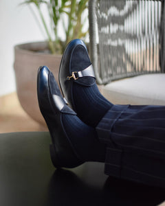 Black Leather Ignoto Buckle Monk Strap Shoe