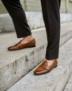 Tan Leather Giardino Loafers