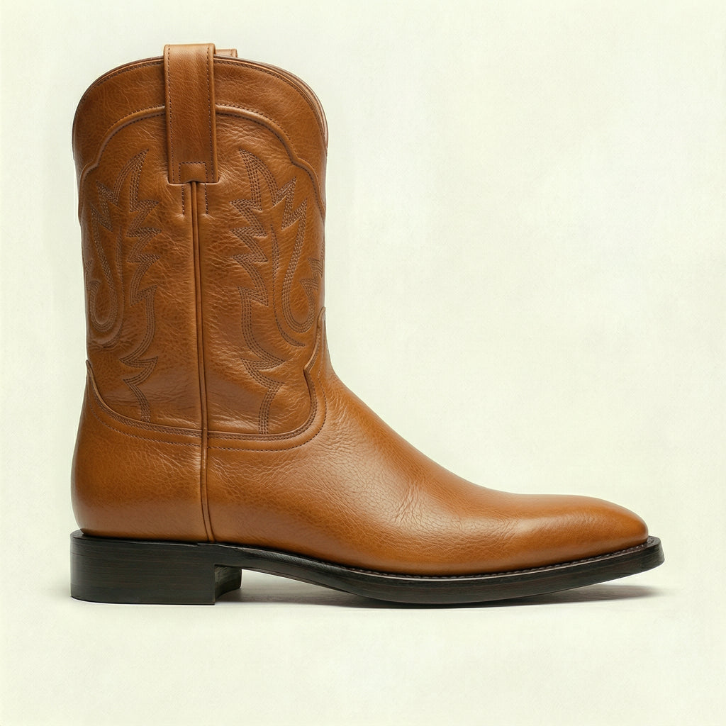 Tan Leather Lucente Cowboy Boot