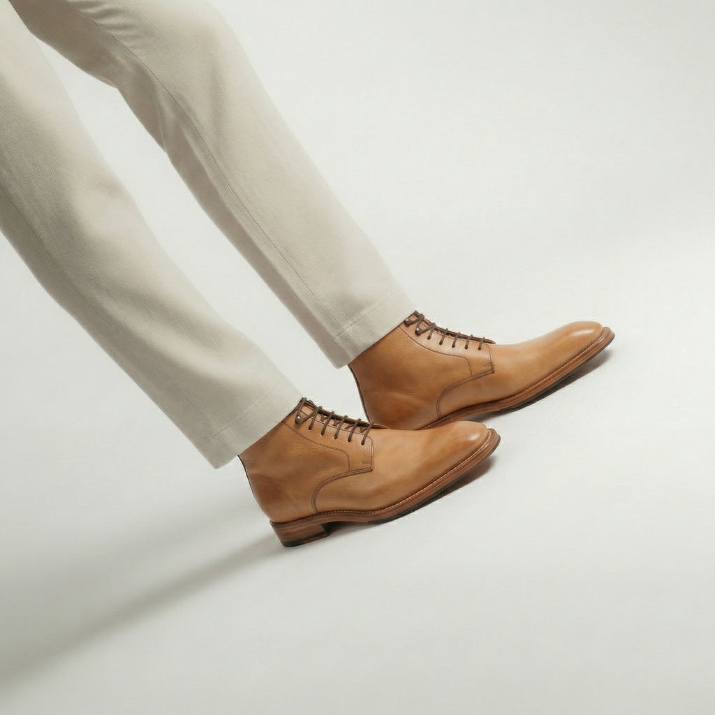 Tan Leather Lucente Derby Boot