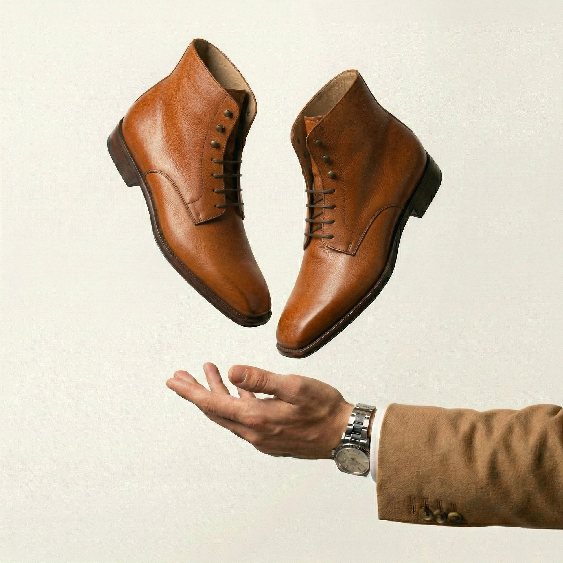 Tan Leather Lucente Derby Boot