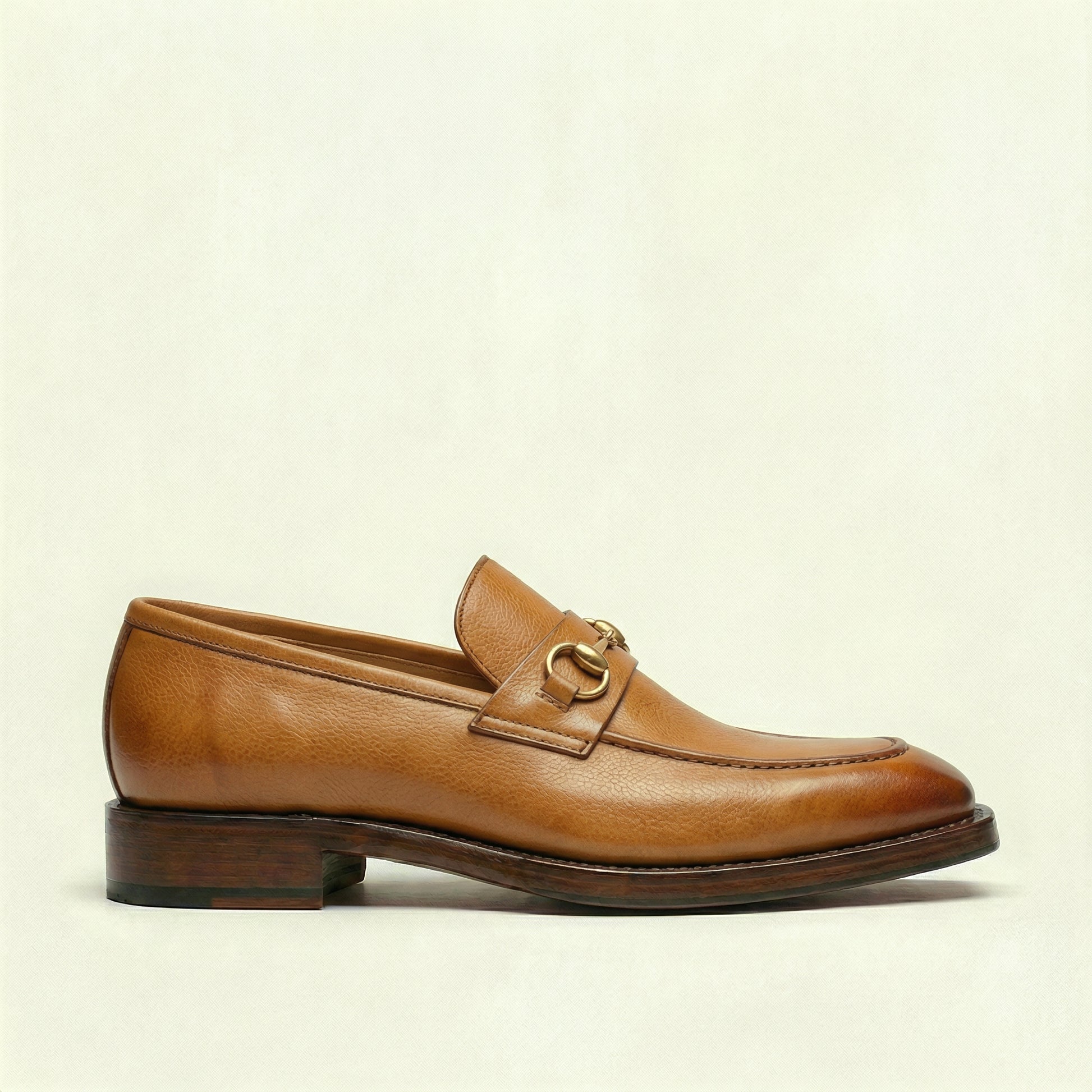 Tan Leather Lucente Horse Bit Loafer