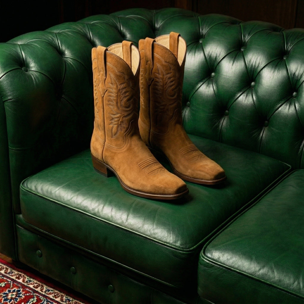 Tan Suede Lucente Cowboy Boot