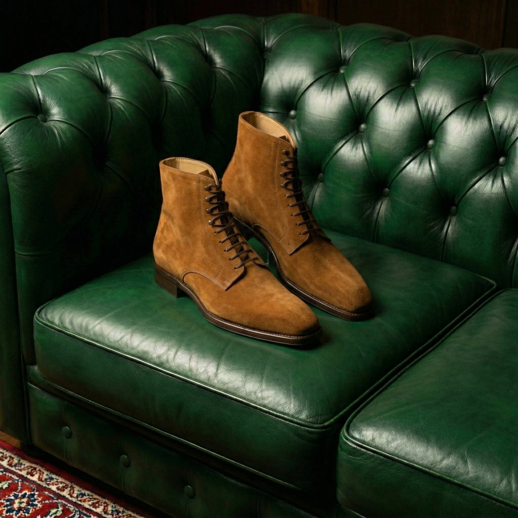 Tan Suede Lucente Derby Boot