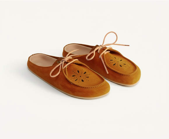 Tan Suede Leather Opale Mule