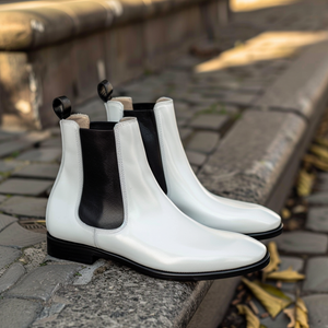 White Metodio Chelsea Boot