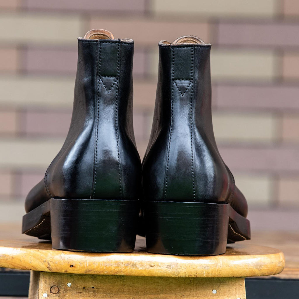 Black Leather Fylde Lace Up Chukka Boots