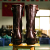 Tan Leather Noble Navigator Slip On Long Jodhpur Boots - Summer 2024 Collection