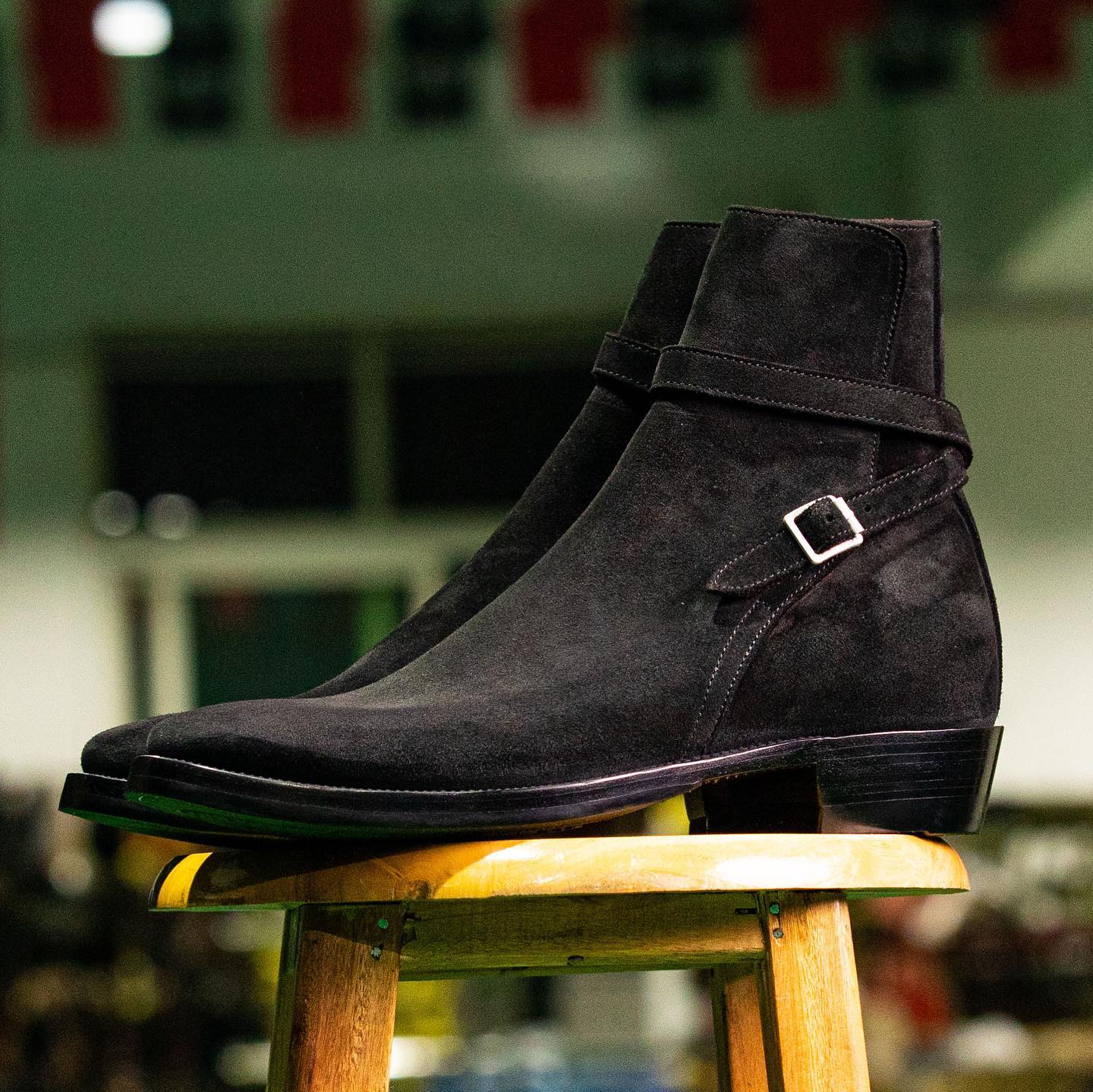 Black Suede Leather Frosty  Slip On Jodhpur Boots - Summer 2024 Collection