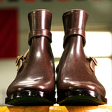 Brown Leather Raja Rambles Slip On Jodhpur Boots - Summer 2024 Collection