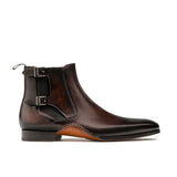 Height Increasing Brown Leather Forster Boots Shoes