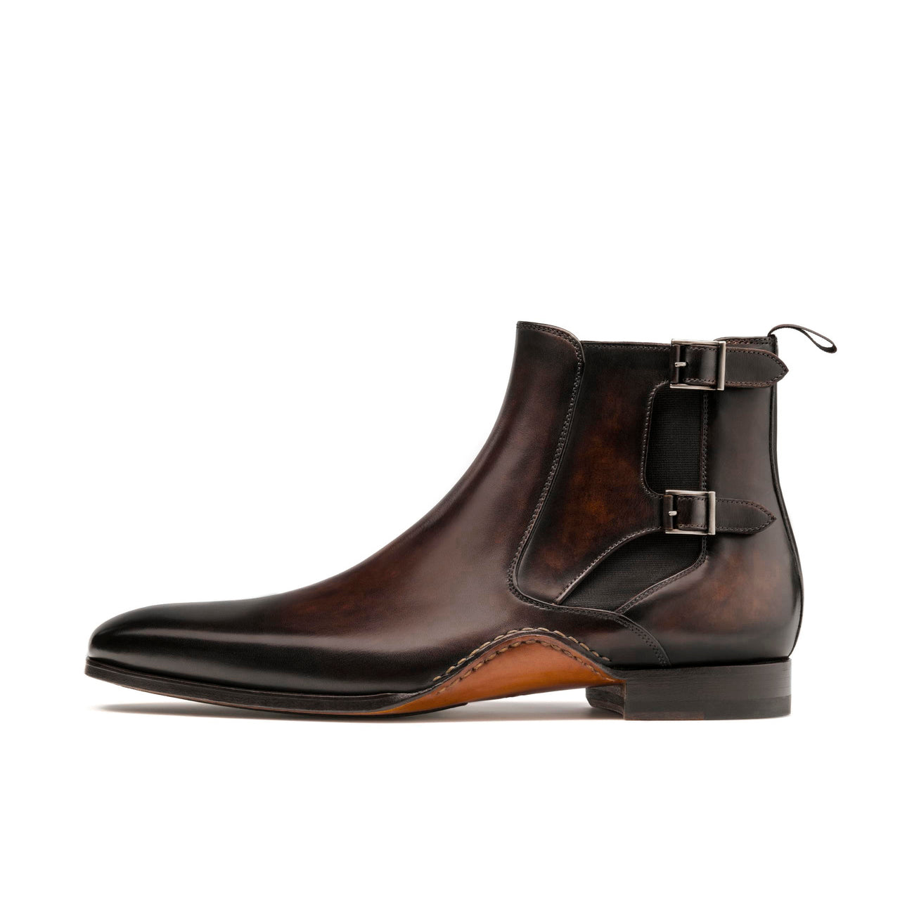 Height Increasing Brown Leather Forster Boots Shoes