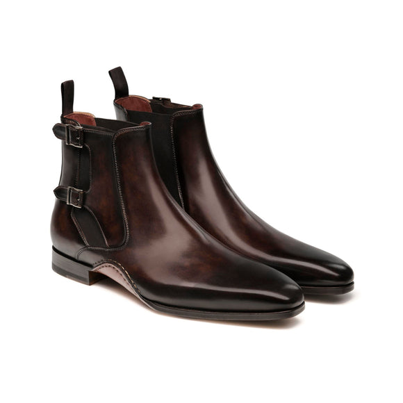 Height Increasing Brown Leather Forster Boots Shoes