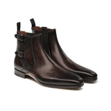 Flat Feet Shoes - Brown Leather Forster Boots Shoes with Arch Support