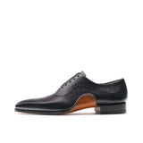 Height Increasing Black Leather Camden Oxfords Shoes