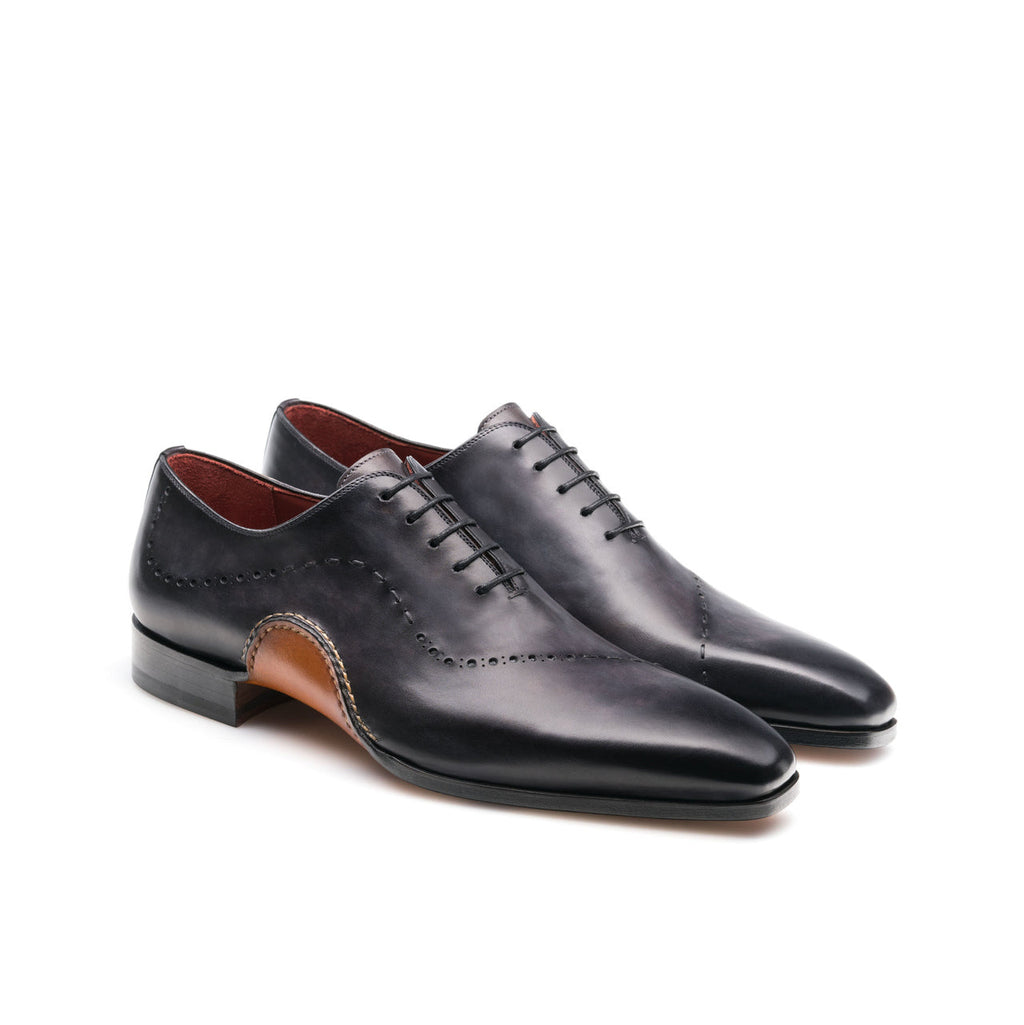 Height Increasing Black Leather Camden Oxfords Shoes