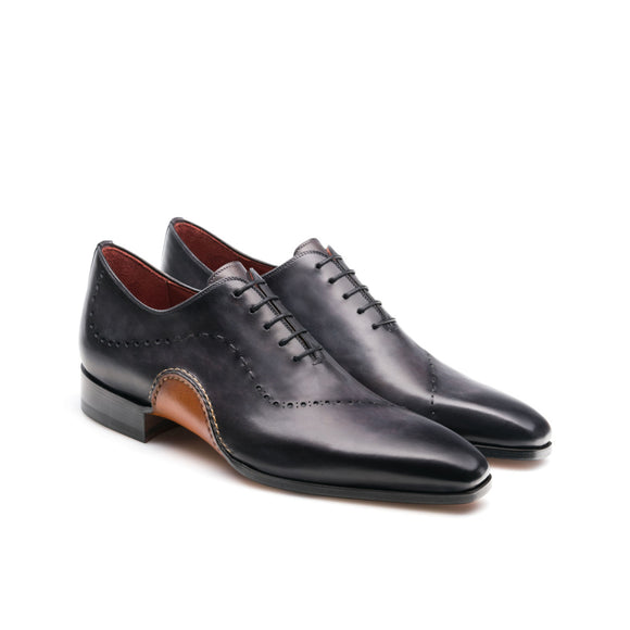 Height Increasing Black Leather Camden Oxfords Shoes