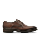 Height Increasing Brown Leather Nicolet Chunky Derby Shoes