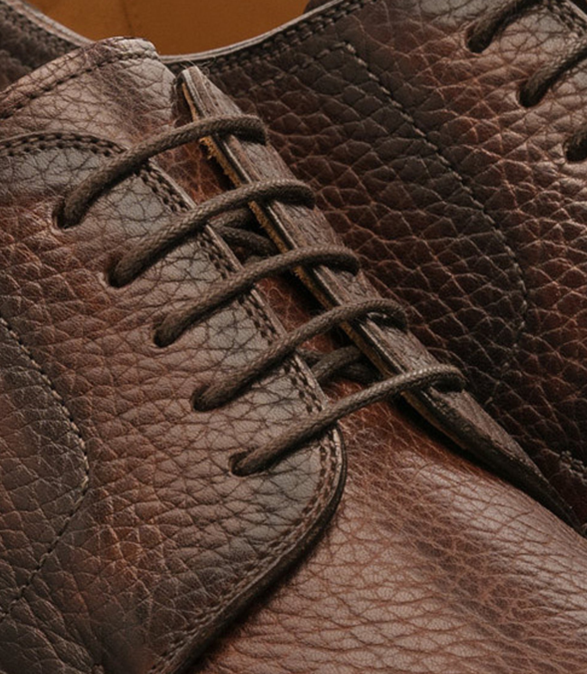 Brown Leather Nicolet Chunky Derby Shoes