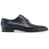 Height Increasing Navy Blue Leather Crofton Brogue Oxfords