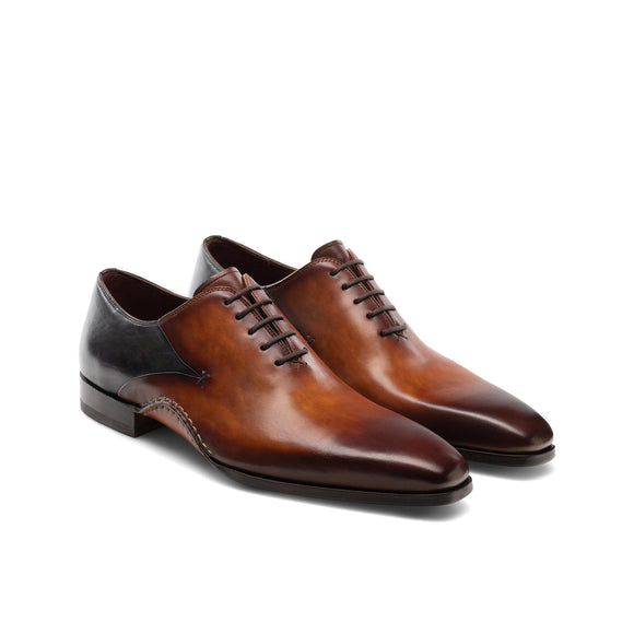 Height Increasing Black & Tan Leather Bowral Oxfords Shoes