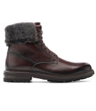 Height Increasing Brown Leather Avigon Chunky Derby Boots