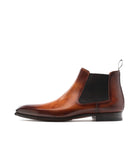 Height Increasing Tan Leather Fenland Slip On Chelsea Boots
