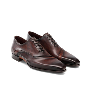 Height Increasing Brown Leather Coonamble Oxfords Shoes
