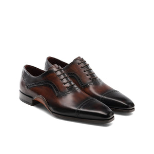 Height Increasing Brown Leather Bega Oxfords Shoes