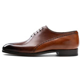 Flat Feet Shoes - Brown & Tan Leather Darien Brogue Oxfords with Arch Support