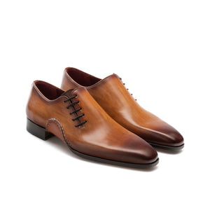Height Increasing Brown Leather Balranald Oxfords Shoes