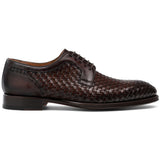 Brown Braided Leather Holloway Derby Shoes
