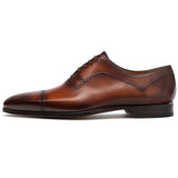 Height Increasing Brown Leather Crofton Brogue Oxfords