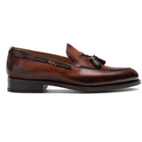 Flat Feet Shoes - Brown Leather Barbican Tassel Loafers with Arch Support