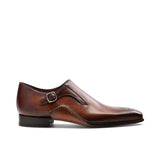 Height Increasing Brown Leather Victoria Monk Straps Shoes