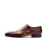 Flat Feet Shoes - Brown Leather Victoria Monk Straps Shoes with Arch Support