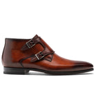 Flat Feet Shoes - Brown Leather Chambery Monk Strap Boots with Arch Support