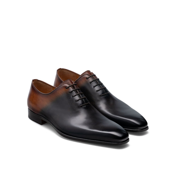Flat Feet Shoes - Black & Brown Leather Tasmania Oxfords with Arch Support
