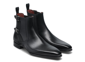 Black Leather Dubbow Chelsea Boots