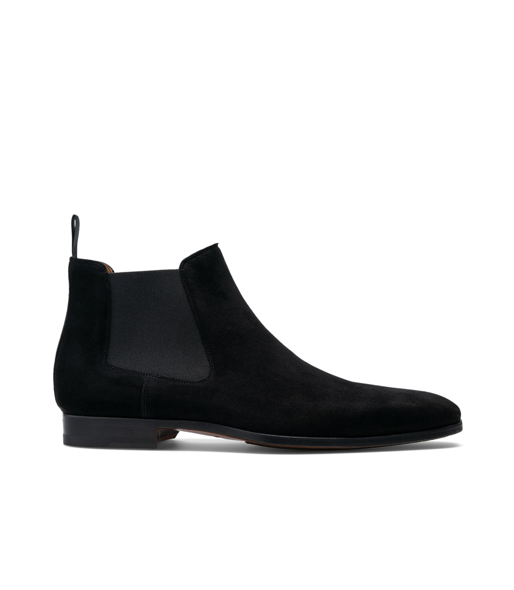 Black Suede Strasburg Chelsea Boots