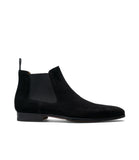 Flat Feet Shoes - Black Suede Strasburg Chelsea Boots with Arch Support