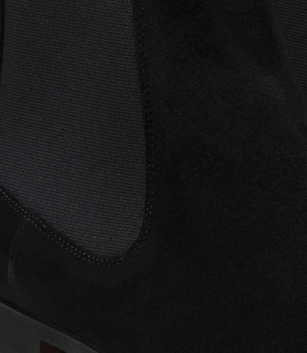 Black Suede Strasburg Chelsea Boots