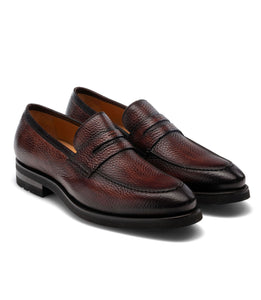 Height Increasing Brown Leather Montreal Chunky Loafers