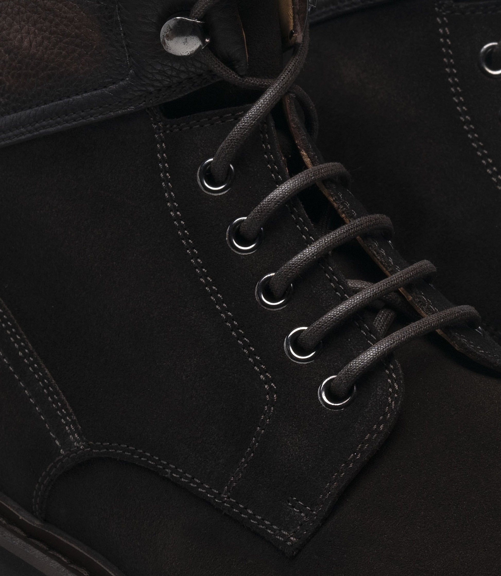 Flat Feet Shoes - Brown Suede Boston Chunky Oxford Boots with Arch Support - Hiking and Trekking Boots