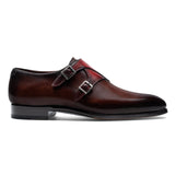 Flat Feet Shoes - Brown Leather Hartlepool Monk Strap Shoes with Arch Support