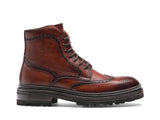 Tan Leather Travise Chunky Derby Boots 