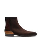 Flat Feet Shoes - Brown Suede Nicotus Chelsea Zipper Boots with Arch Support