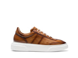 Height Increasing Tan Leather Navua Lace Up Sneakers