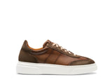 Brown Suede and Leather Navua Lace Up Sneakers