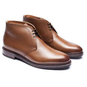 Tan Leather Fenland Lace Up Chukka Boots